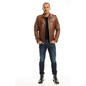 Italian Handmade Men's Genuine Lambskin Leather Jacket