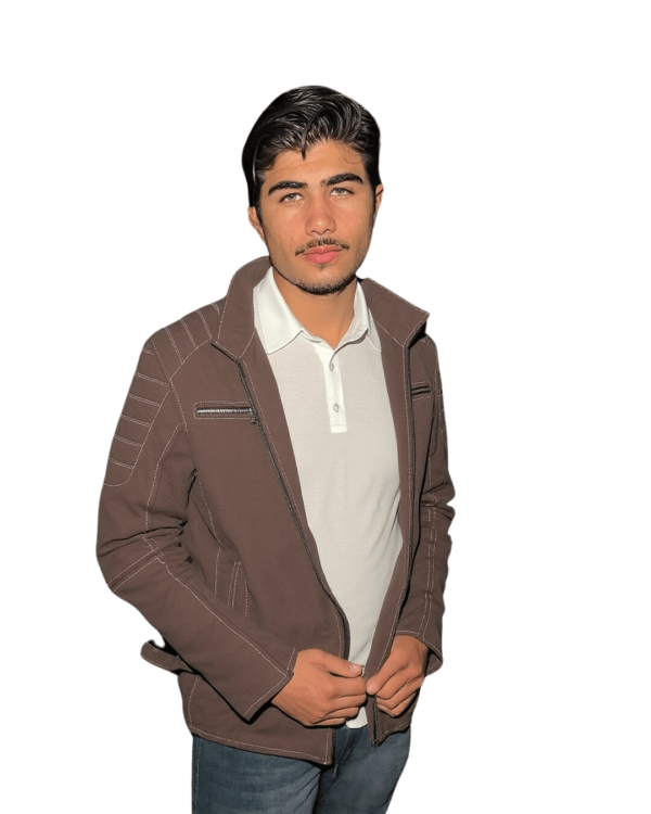 Men’s Brown Biker Jacket – Sleek & Stylish